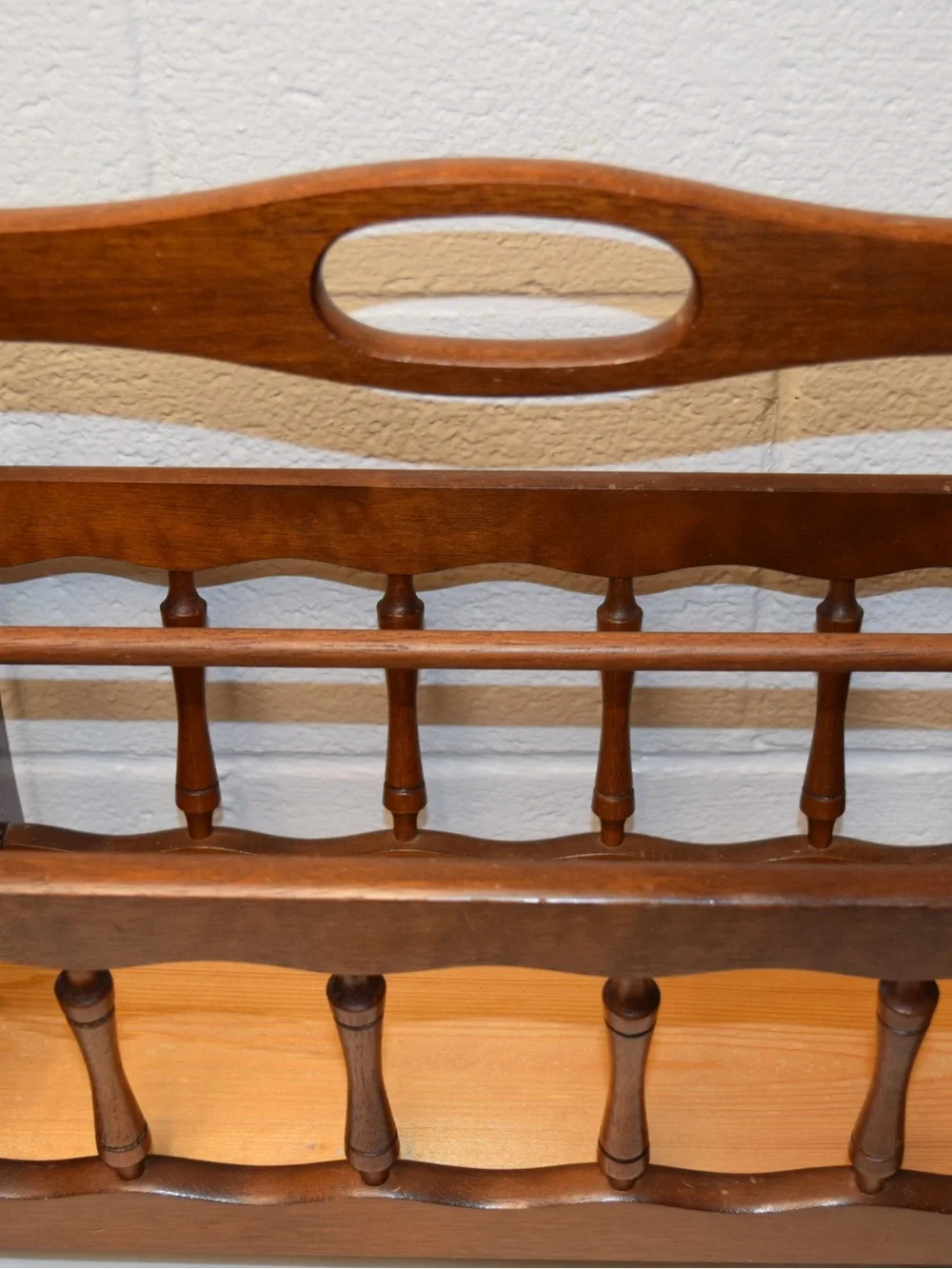 Vintage Jay Import Canterbury Style Wooden Magazine Rack